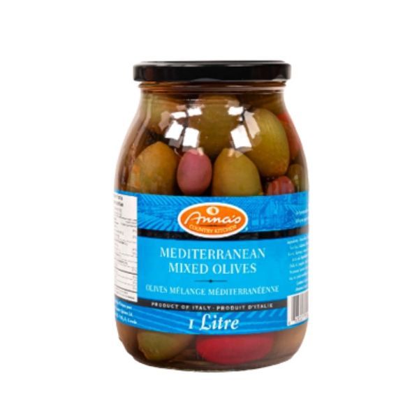 Anna'a Country Kitchen Mediterranean Olives 1L